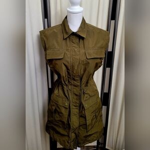 Athleta Khaki Sleeveless Vest/Dress | Size Medium
